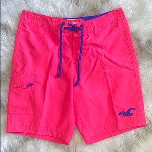 Neon Pink Hollister Swim Trunks